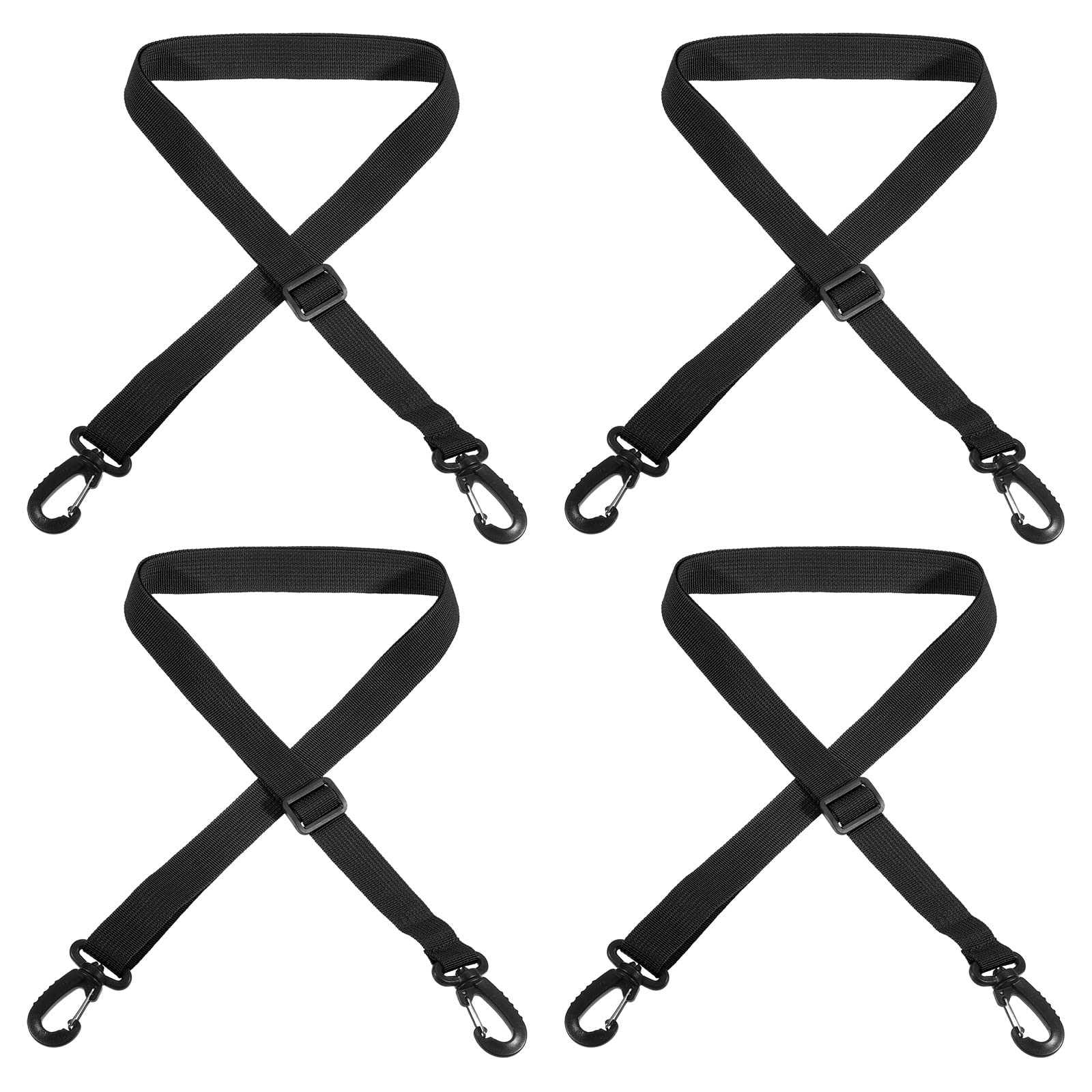 PATIKIL Ski Boot Carrier Strap, 4 Pack Snowboard Boots Carrying Strap Adjustable Shoulder Sling for Ski Boots, Ice Skates, Black