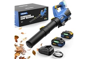𝟐𝟎𝟐𝟔 𝐔𝐩𝐠𝐫𝐚𝐝𝐞𝐝 Leaf Blower Cordless with 2 X 4.0Ah Battery and Charger, 650CFM/180MPH Electric Cordless Leaf Blowe