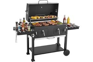 VEVOR Charcoal Grill, 780 sq.in. Extra-Large Charcoal Barbecue Grill with 2 Liftable Charcoal Trays & Folding Side Tables, Hi