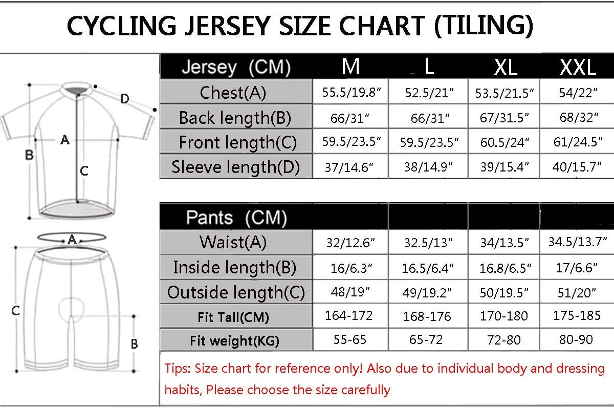 ZEROBIKE Men's Short Sleeve Breathable Cycling Jersey Padded Pant Outdoor Sports Wear Breathable Quick Dry: Clothing
