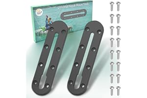Huntury Kayak Track, Kayak Low Profile Track, Kayak Rail, Kayak Accessories Mount Track, Kayak Gear Track for Fishing Rod Holder, Fish Finder, Cup Holder, Anchor Cleats