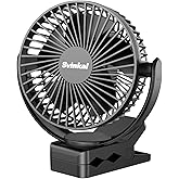 Svinkal Portable Magnetic USB Clip on Fan - 6 Inch 5000mAh Rechargeable, 3 Speed, 720° Adjustable, Personal Desk Fan for Bedroom, Camping, Golf Cart, Office
