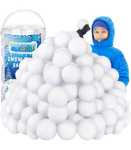 72 Piece Plush Snowball Set - 2 Inch Fake Snowballs With Smile Faces For Indoor Snowball Fights