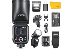 Godox V100C V100 C Camera Flash, with Magnetic Port, 100Ws Touch Screen Flash, 2.4G Wireless HSS 1/8000s TTL Speedlight Strob