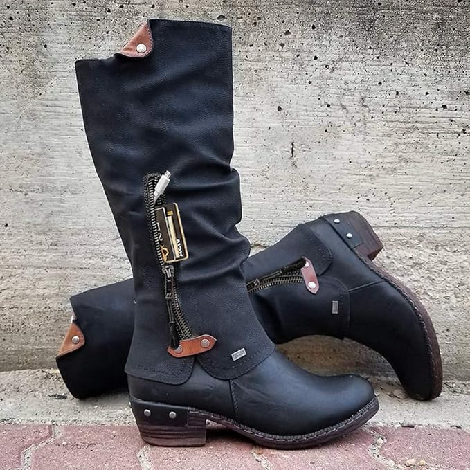 Puimentiua Womens Booties Exclusive Black%EF%BC%8C5