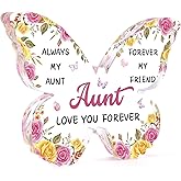 Aunt Auntie Gifts for Women from Nephew Niece Great Best Aunt Ever Gift Ideas Decorative Butterfly Shaped Acrylic Block Plaque Unique Birthday Valentines Day Mothers Day Christmas Gifts