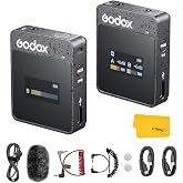 GODOX MoveLink II M1 Wireless Lavalier Microphone, Wireless Lavalier Mic Compatible DSLR Cameras, Camcorders, Smartphones for Vlog, Streaming, Podcasting, Interviewing, Video Producers