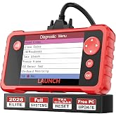 LAUNCH CRP123 V2.0 Plus OBD2 Scanner, All System Scan Tool with 3 Reset | Oil Service/Throttle Relearn/SAS Reset,OBD2 Scanner Diagnostic Tool,Lifetime Free Update