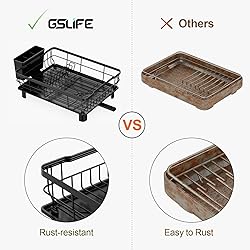 GSlife Dish Drying Rack with Drainboard
