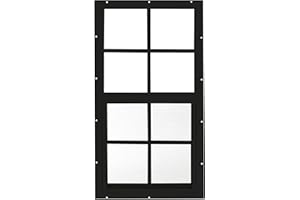 APPLE OUTDOOR SUPPLY Shed Windows 14x27 (1-Pack) | Sliding Windows with Tempered Glass & Screens | Flush Mount, Black Aluminum Frames for Sheds, Chicken Coops & Playhouses