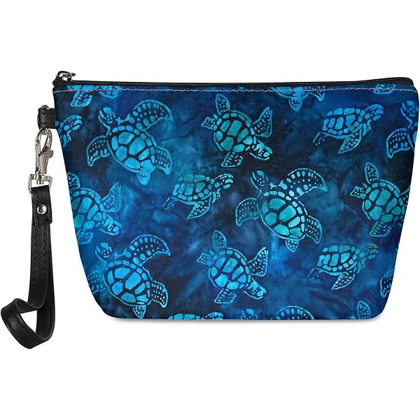 MOYYO Sea Turtles Make-up-Tasche – 16,5x6,3x10,2 Cm, Köpergewebe, Mit Organizer, Für Reisen