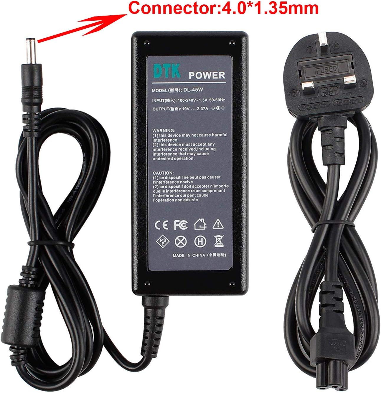 DTK 19V 2.37A 45W Laptop Charger for ASUS X553M Zenbook UX305 UX303u