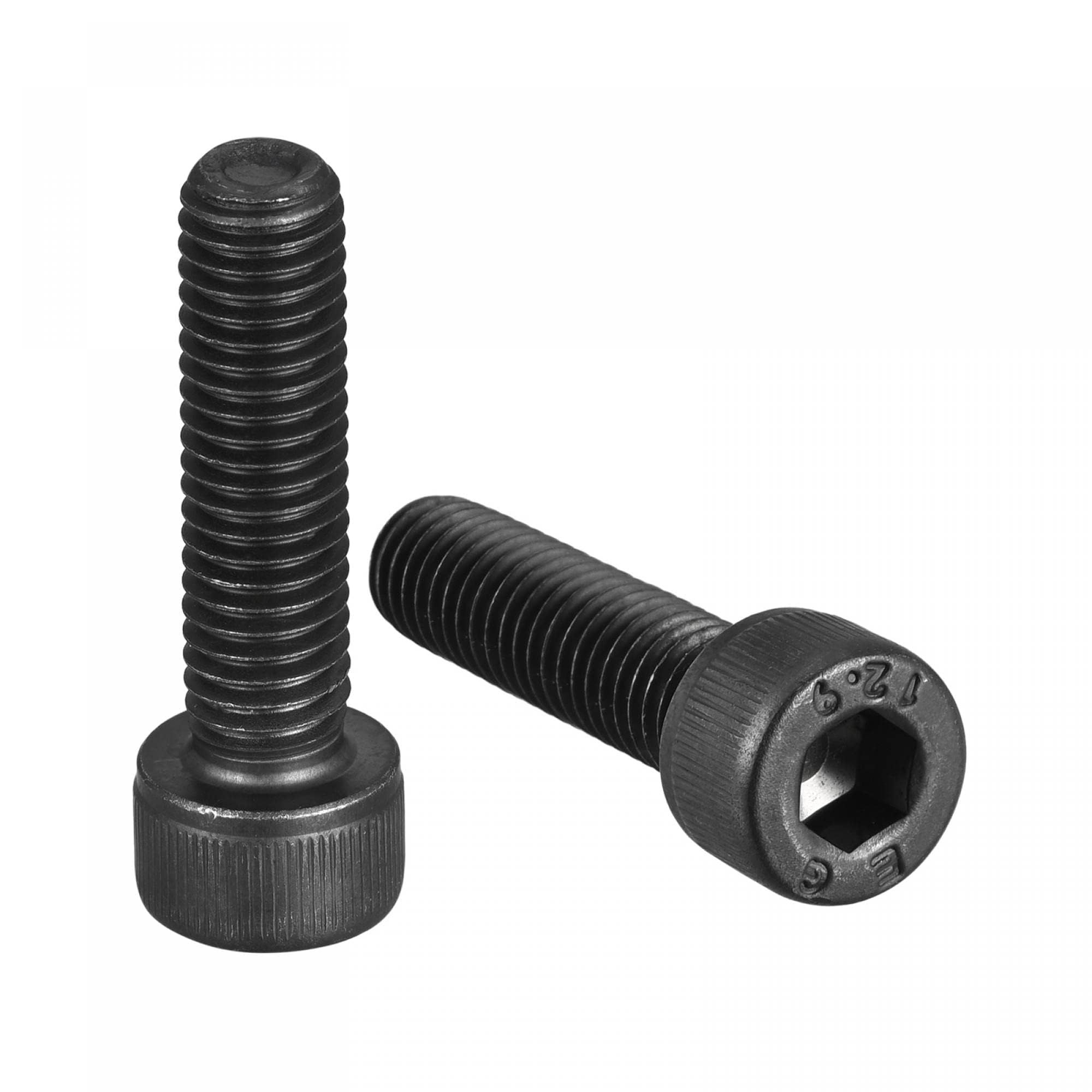 TOP-VIGOR 10Pcs Hexagon Socket Head Cap Screws, M8 x 30mm 12.9 Alloy Steel Replacement Machine Fastener Screws, Fully Thread for Bicycle Motorcycle Repair, Professionals Landlords Repairmen, Black