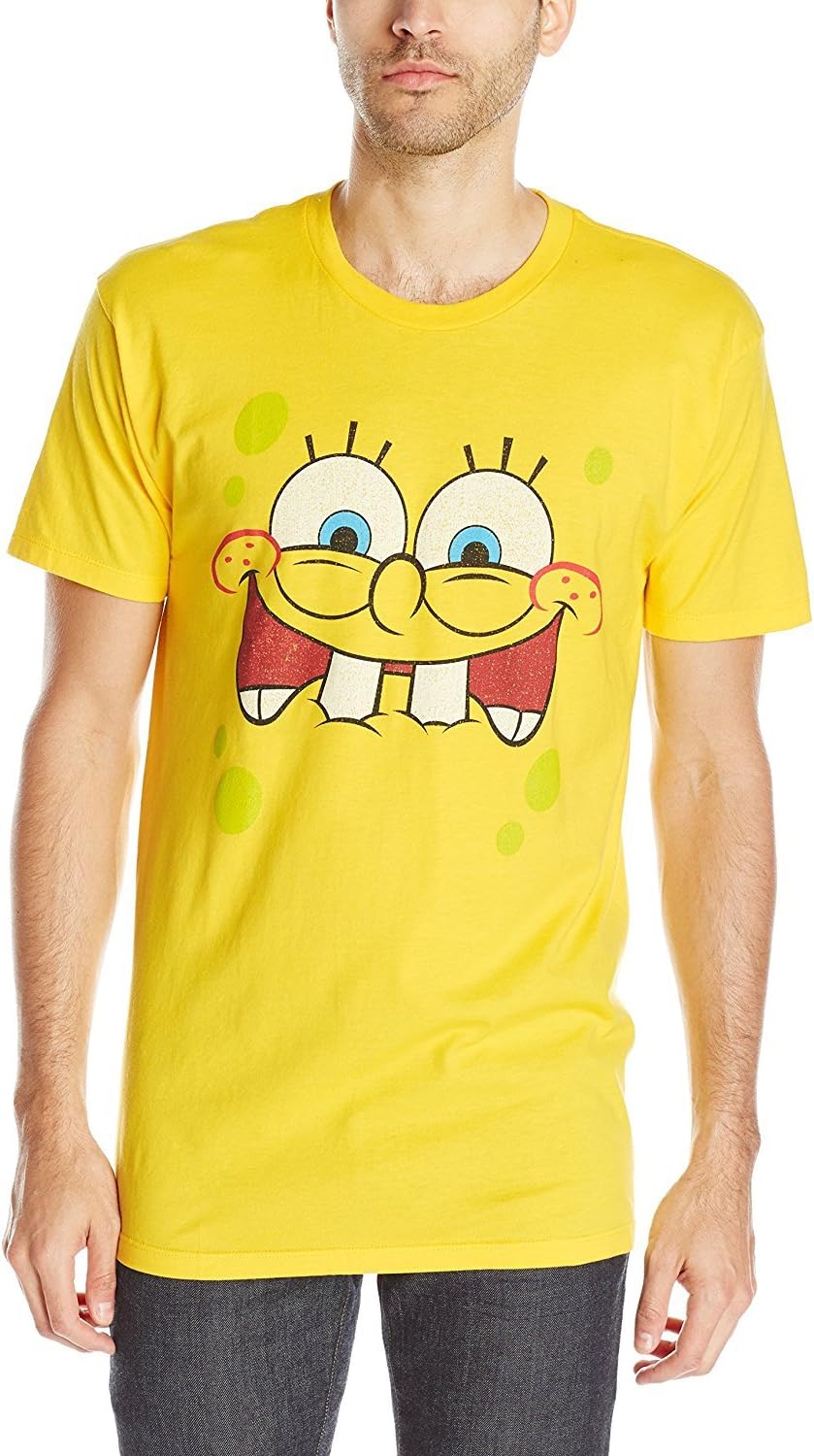 SpongeBob Squarepants Men's Spongebob Excited Face T-Shirt