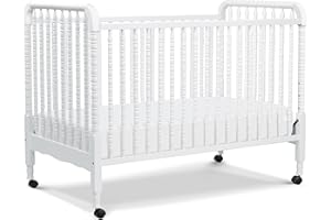 DaVinci Jenny Lind 3-in-1 Convertible Baby Crib - GREENGUARD Gold Certified Portable Crib - Convertible Crib to Toddler Bed and Daybed - 4 Adjustable Heights - Easy to Assemble White Wooden Crib