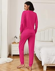 Ekouaer Womens Ribbed Knit Pajama Sets 2 Piece