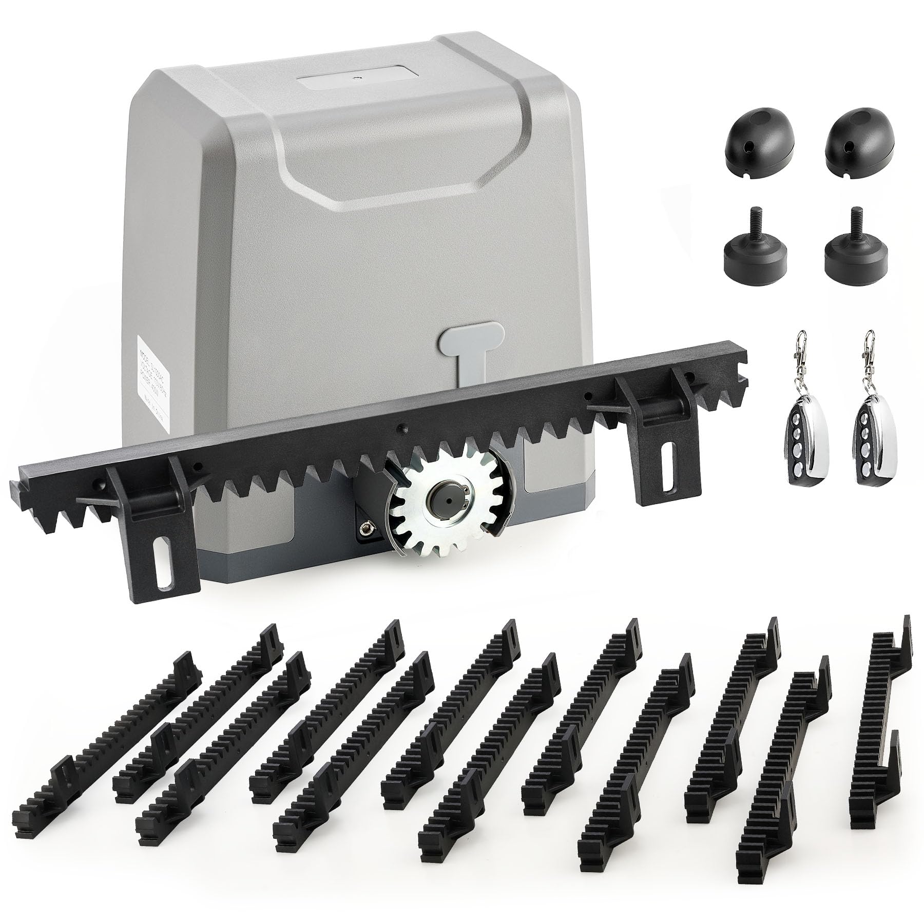 Photo 1 of *****************MISSING PIECES******************
CO-Z 3300lb Rack Driven Sliding Gate Opener with Alarm System, 550W Automatic Gate Opener with Remote Controls, Electric Gate Motor for Gates up to 40ft, Complete Rack Gate Operator Kit for Driveways