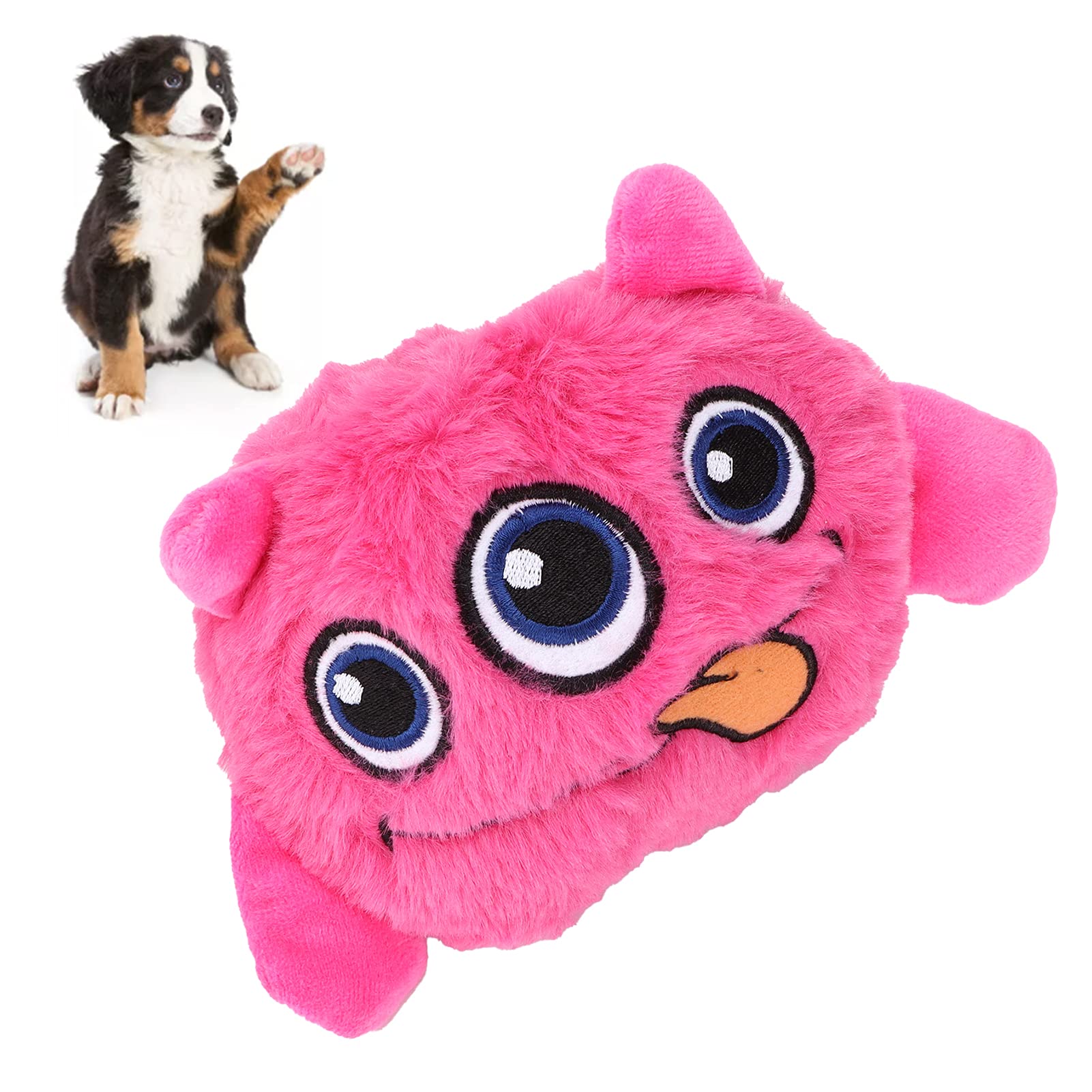 Annjom Bouncing Ball, Pet Toy Vibrating for Dog Chase Bite and Run for Halloween for Motorized Entertainment(Red hair, Pisa Leaning Tower Type)