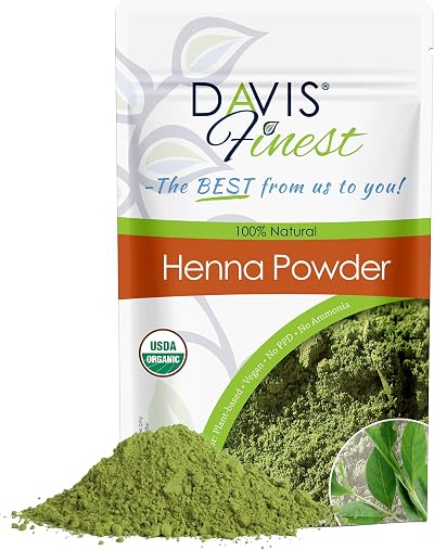 Davis Finest Organic Henna Powder 100g PPD-Free Natural Hair & Beard Dye