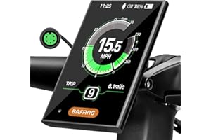 BAFANG 3.5in eBike Display DPC18 for BBS01B BBS02B BBSHD Mid Motor 0-9 Pedal Assist Levels eBike Computer Display with Automa