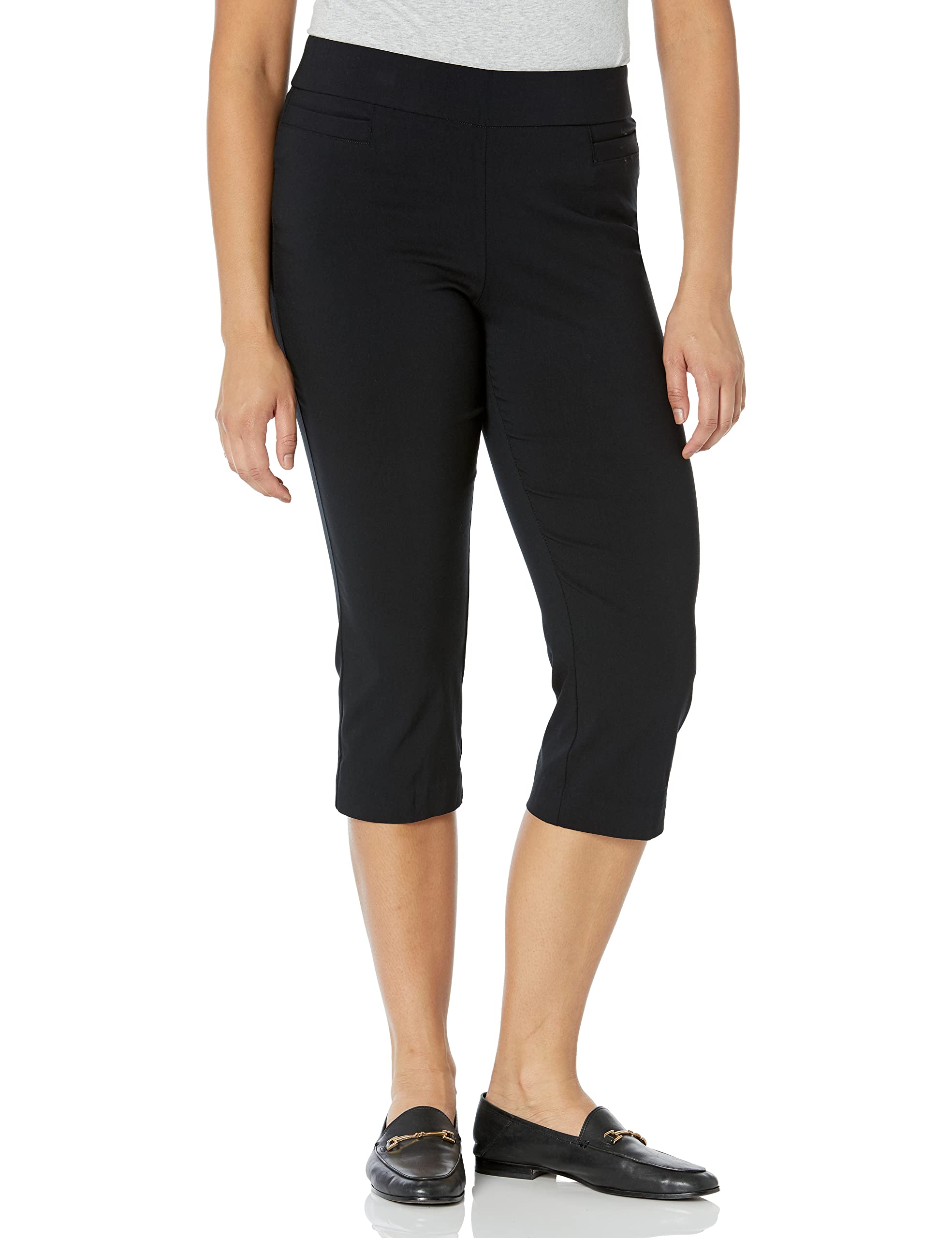 Photo 1 of Briggs New York Womens Pull On Capri Pocket Casual Pants, Black, 8 US