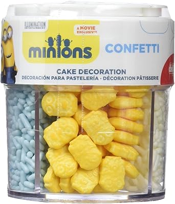 Dekora Bote De Confetti Surtido De Minions De Azucar Para Decoracion De Pasteles De Cumpleanos Amazon Es Alimentacion Y Bebidas