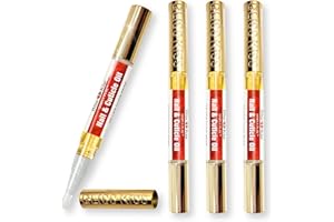 Bliss Kiss | Fragrance Free 4 Nail Oil Cuticle Pens w/Vitamin E & Jojoba⏤Nail Strengthener Nail Growth and Strengthening Serum for Brittle, Peeling, Breaking, Thin nails