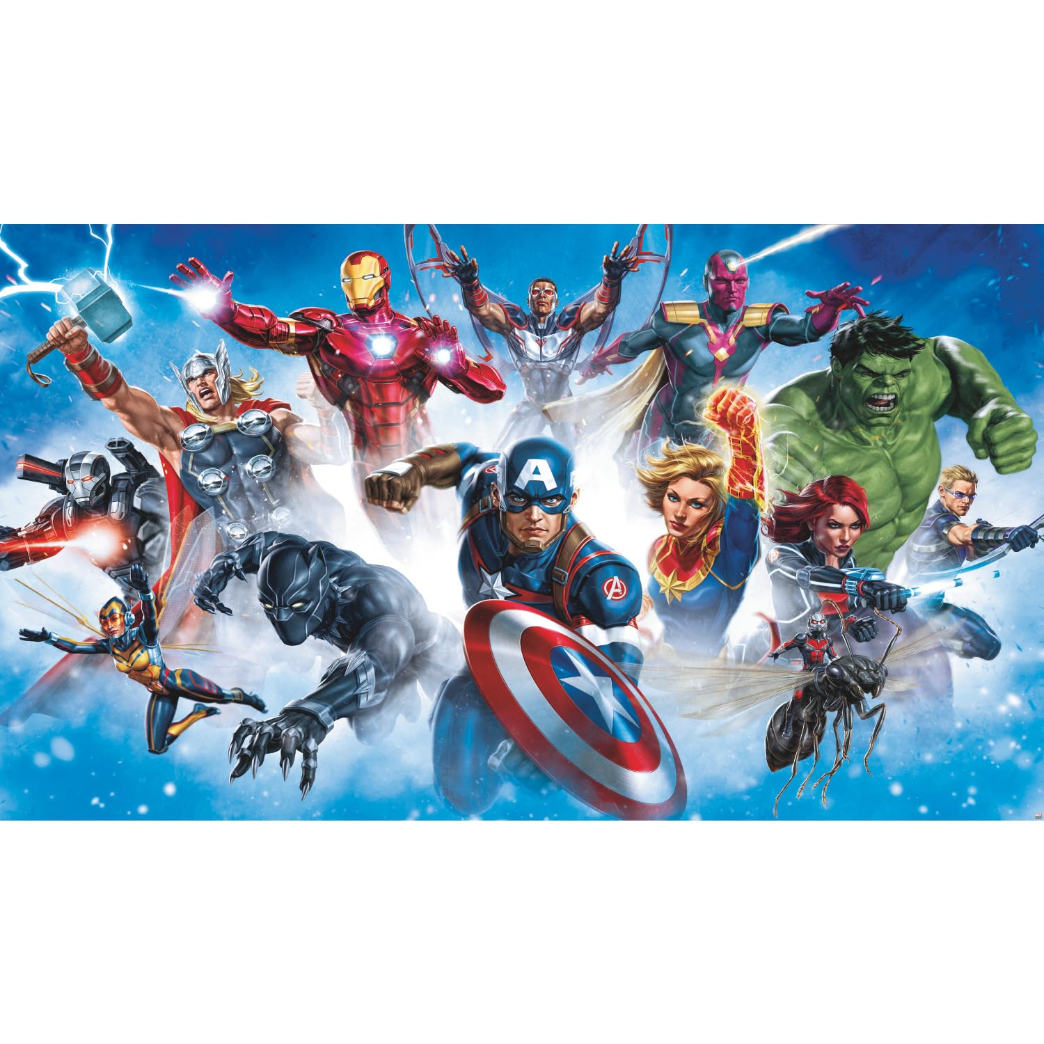 Roommates RMK11411M 1M Avenger Gallery Art Peel and Stick Wallpaper Mural-10.5 x 6 ft, Original