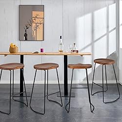 HeuGah Bar Stools Set of 4, Saddle Seat Bar Stools