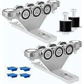 LookFox 6+2 Wheel Hoist Trolley with Roller Limit -Anti-Lock &amp; Anti-Fall | Fits All 1-5/8" Wide or Taller Strut Channel, Unistrut Trolley Kit for Electric Hoist, for Garage/Workshop Silent Systems