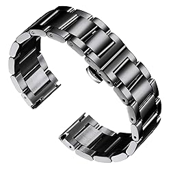 BINLUN Thick Stainless Steel Watch Band Metal Heavy
