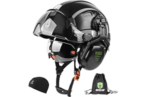 GREEN DEVIL Hard Hat Safety Helmet with Visor and Ear Muffs Men Women Vented Work Hardhat ANSI Z89.1 Cascos De Construccion f