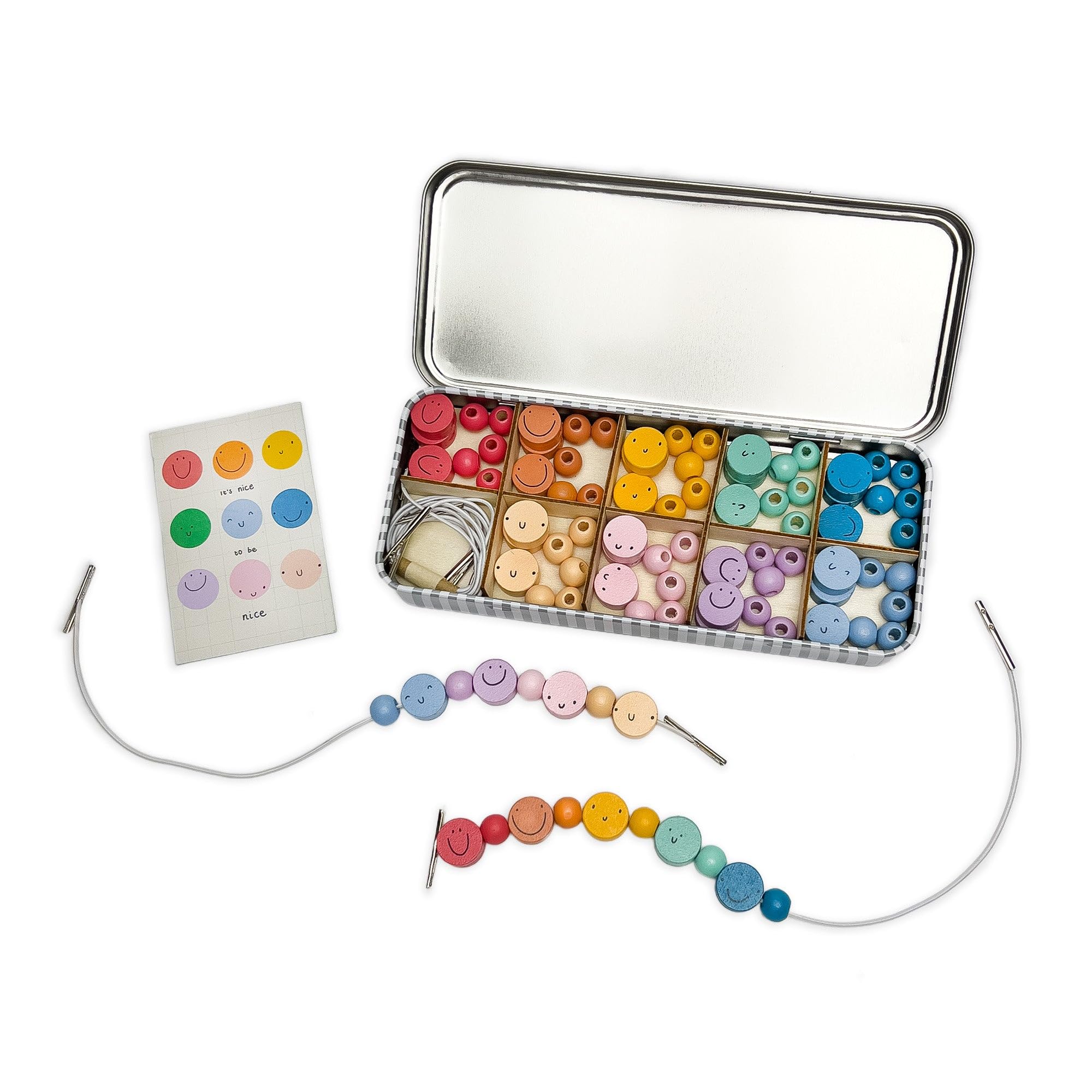 COTTON TWIST Kids It's Nice to Be Nice Bracelet Making Craft Kit - Unisex Children Creative Beading Jewellery Designing DIY Play Set