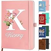 Personalized Journal Notebook with Initials Name Custom Journaling Notebook for Women Daughter Customized College Ruled Notebooks Lined Journals Gift for Mothers Day Mom Her Birthday Graduation