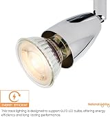 National Lighting Led Ceiling Lights Rotatable 4 Way Chrome GU10 Compatible view 6