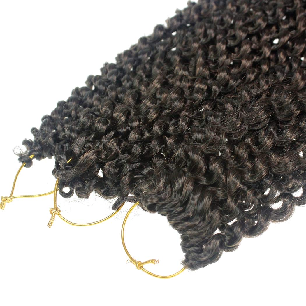 7 Packs Passion Twist Hair 18 Inch Water Wave Synthetic Braids for Passion Twist Crochet Braiding Hair Goddess Locs Long Bohemian Locs Hair (22Strands/Pack, T30#)