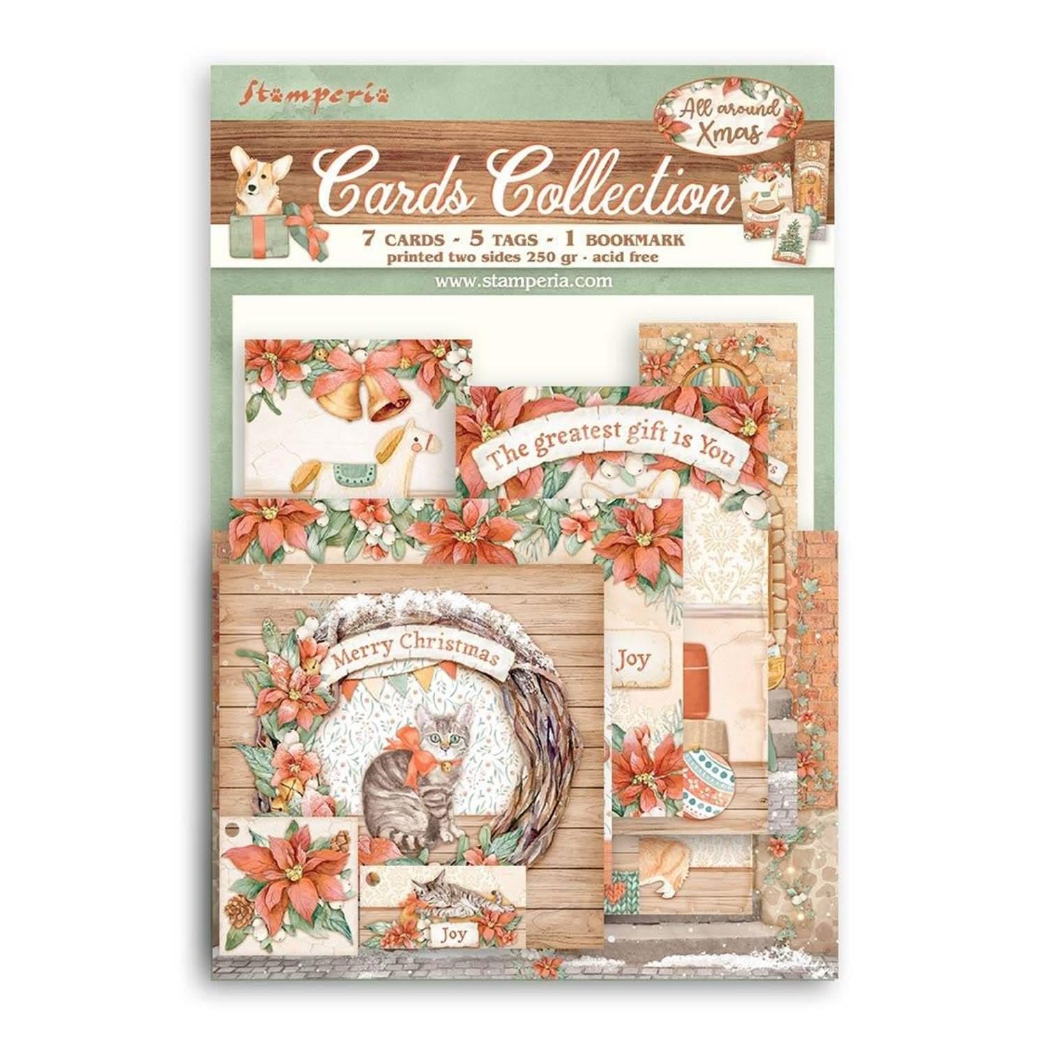 Stamperia Cards Collection All Around Christmas, 0, One Size