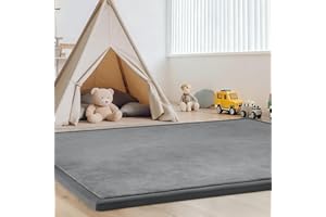 Baby Play Mat– 50"X50" Soft Rug Mat for Floor, Memory Foam Crawling Rug for Babies, Toddlers, Kids – 1.3" Thick, Nursery & Pl