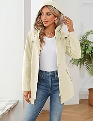 LOMON Women Rain Jacket Lightweight Hooded Jackets
