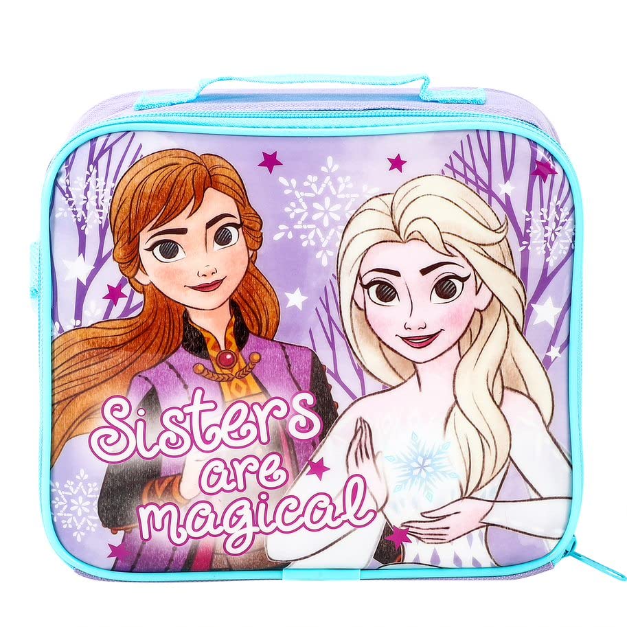 Frozen Children's Character Insulated Lunch Bag with Shoulder Strap & Mesh Side Pocket