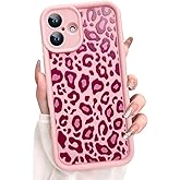 KANGHAR Case for iPhone 16 Plus Leopard Printed Pattern Cute Cheetah Phone Case Soft TPU Shockproof Protective Cover for iPhone 16 Plus 6.7 Inch Pink