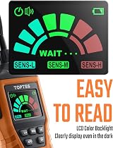 TOPTES PT520A Natural Gas Detector with 43.5cm Gooseneck Orange view 4