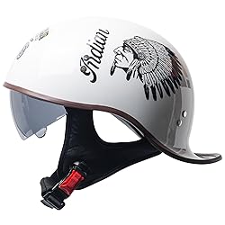 FVCNGP Motorcycle Retro Half Helmet, Vintage German