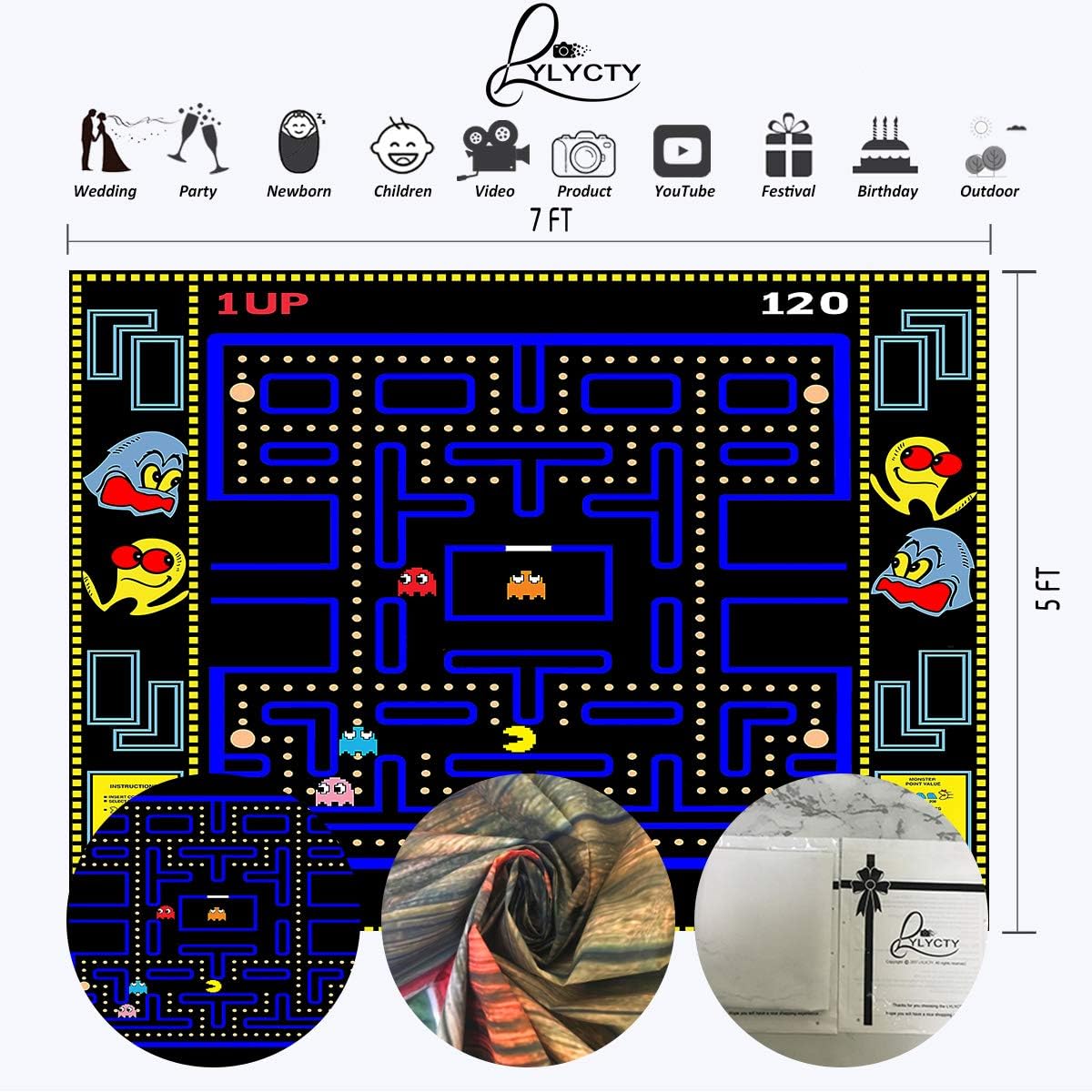 Amazon Com Lylycty 7x5ft Game Theme Background Blue Maze Black Background For Game Photography Background Boy Interior Decoration Wallpaper Lyzy0947 Camera Photo