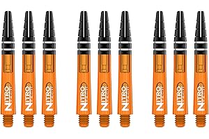 Red Dragon Nitrotech Short Stems - Orange - 3 Sets per Pack (9 Stems in Total)