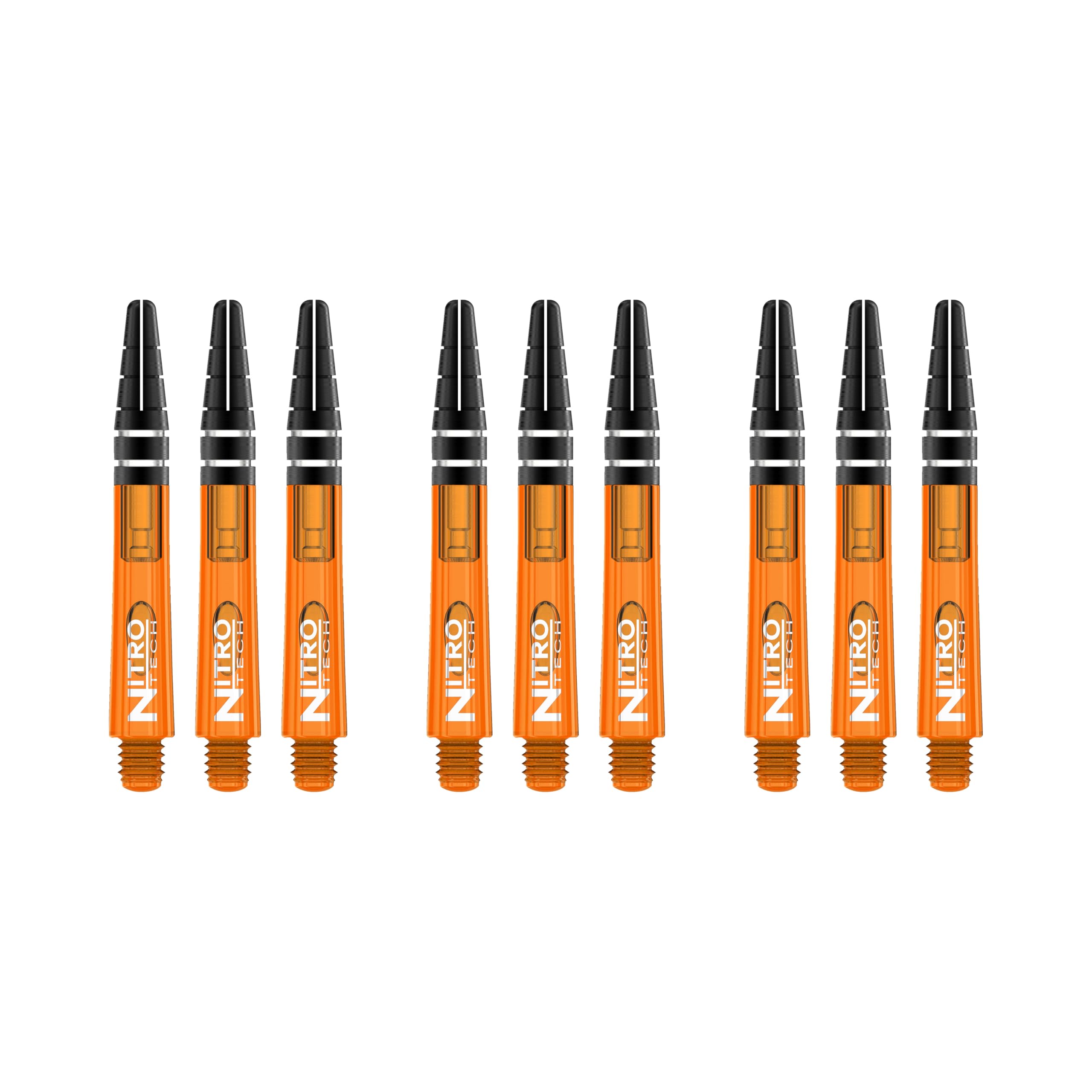 RED DRAGON Nitrotech Short Stems - Orange - 3 sets per pack (9 Stems in total)