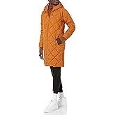 Amazon Essentials Women's Puffer Jacket, Heavyweight Diamond Quilted Knee Length Winter Coat