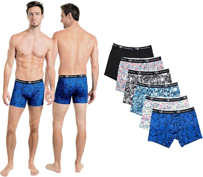 Christian Lacroix Men's 6 Pack Boxer Briefs, MultiColored, Large at