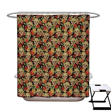 Amazon Com Blountdecor Sugar Skull Shower Curtains 3d Digital