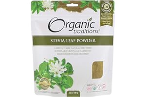 Organic Traditions - Stevia Leaf Powder 100g/3.5oz - Natural Sweetener - Low Glycemic